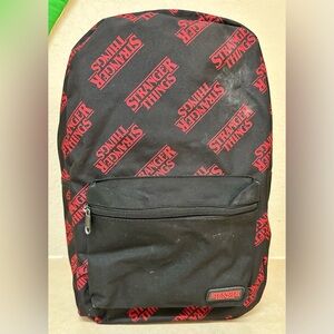 STRANGER THINGS Loungefly Backpack Red Black Inside Pocket NETFLIX Show